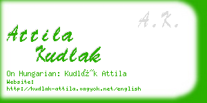 attila kudlak business card